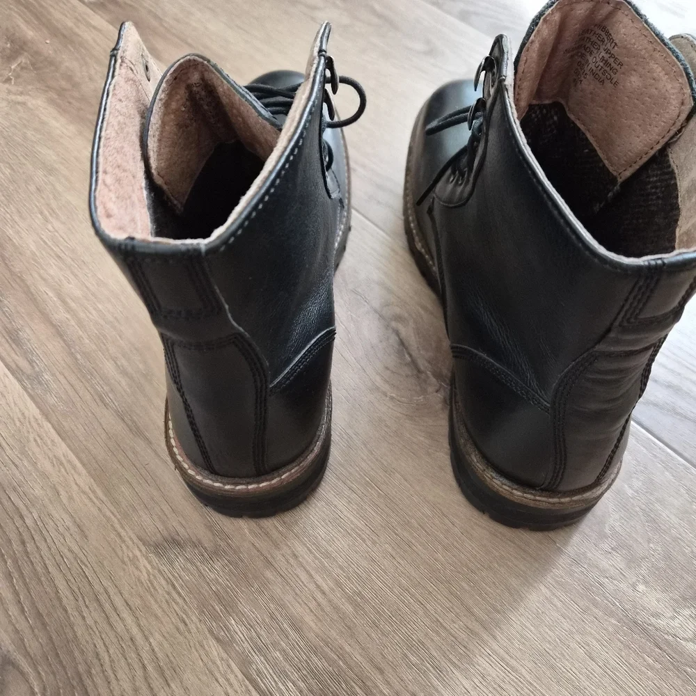 Like NEW Kurt Geiger Men's Black Leather Boots 43 9.5 - Picture 3 of 10